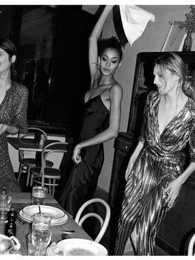 ba&sh Pacey Metallic High-Low Dress